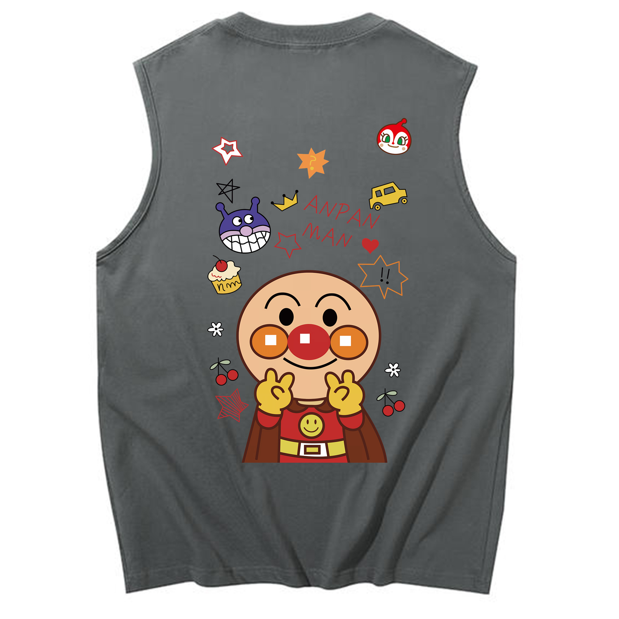 （画像用） アンパンマン Anpanman コットン100％タンクトップ（背面プリント）